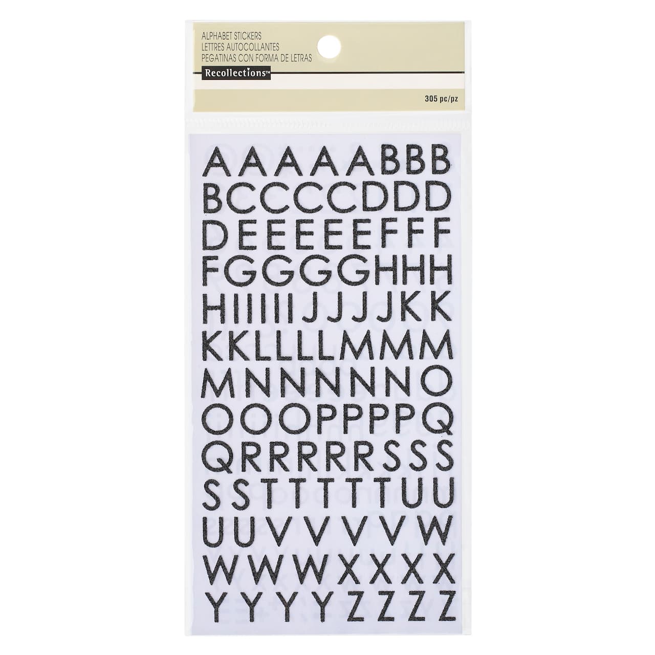 12 Pack: Glitter Block Alphabet Stickers by Recollections™